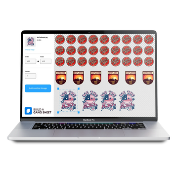 Gang sheet for DTF printing.